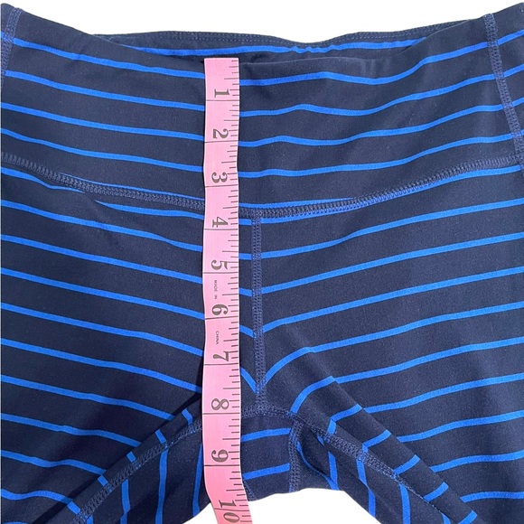 Athleta Leggings Blue Striped Size Small Navy Blue Pull On Athletic Leggings - Picture 7 of 10